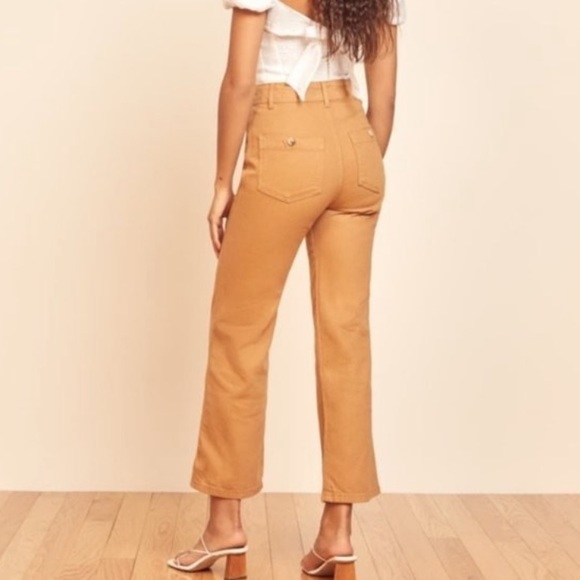 Reformation Marine Jeans in Butterscotch - Picture 8 of 8